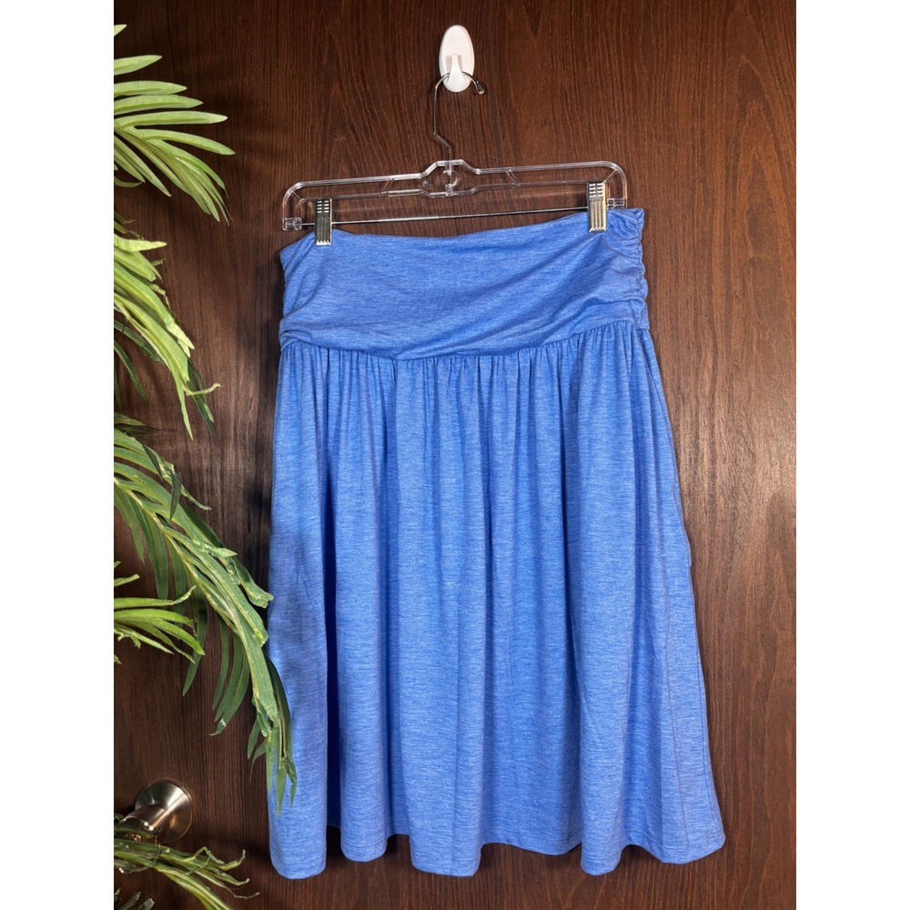 NWT Halara Blue Flowy Skater Skirt Large Pocketed Stretch Athleisure